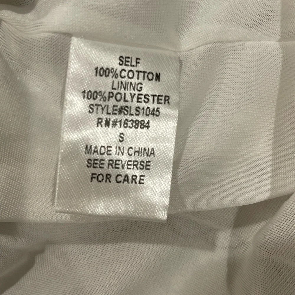 Hudson Gray White Floral Embroidered Tiered Skirt Boho Cottage Core Cowgirl Chic - Picture 7 of 7